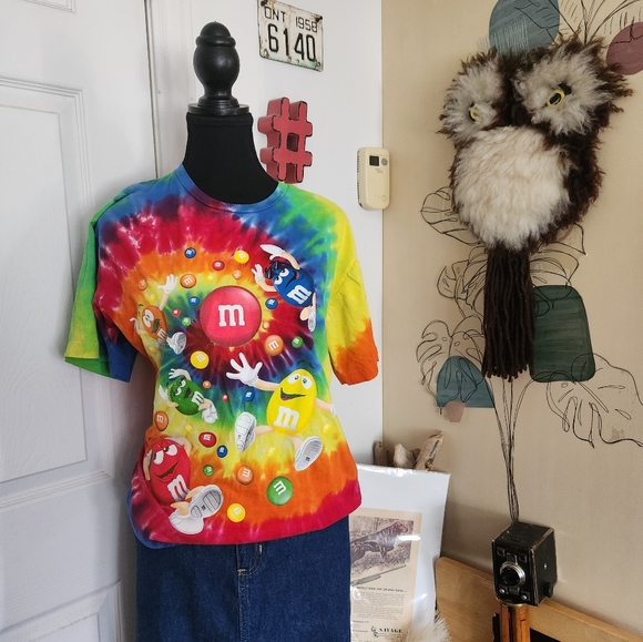 Classic vintage M&M tie dye tshirt - Picture 4 of 4